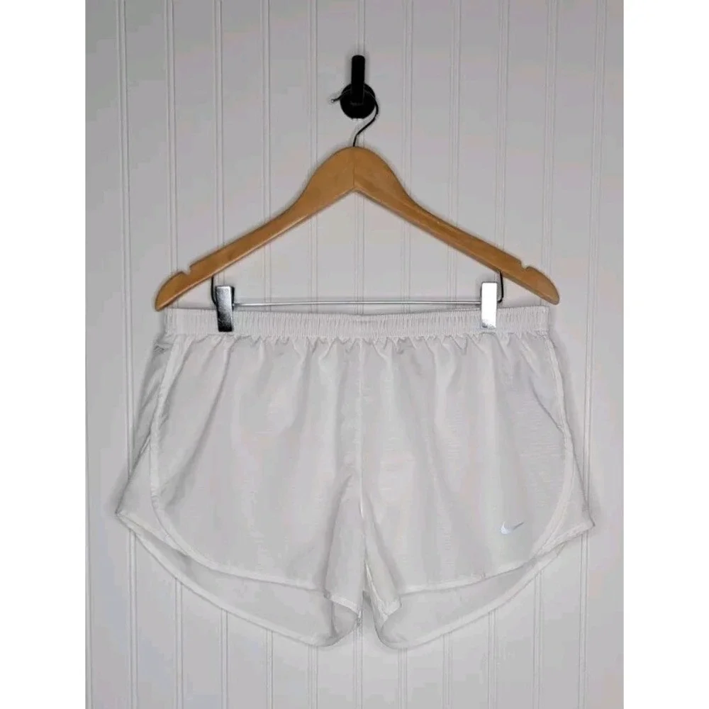 Nike Dri-Fit Lined Running Athletic Shorts Women's Size Large White